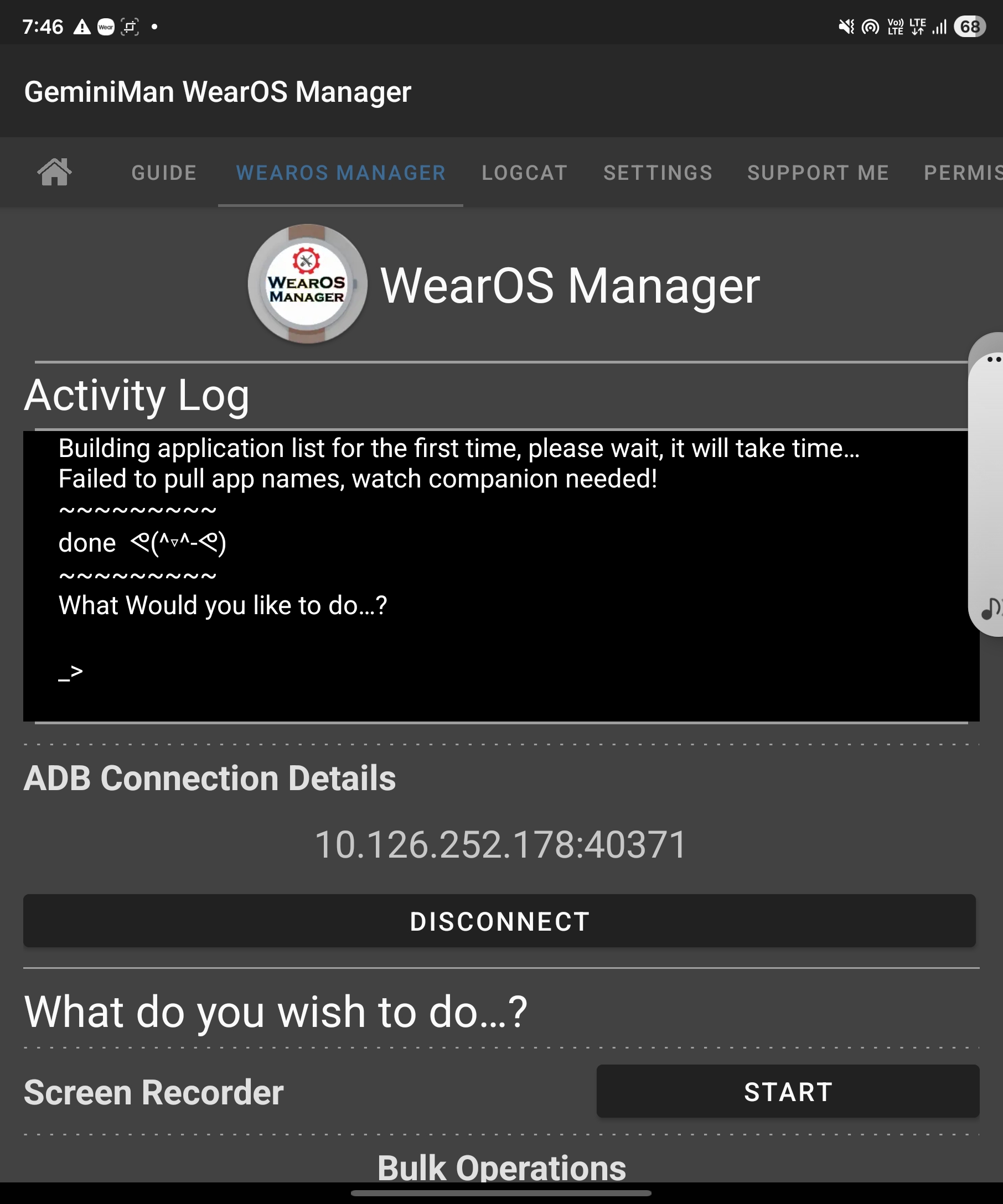 Connection successful