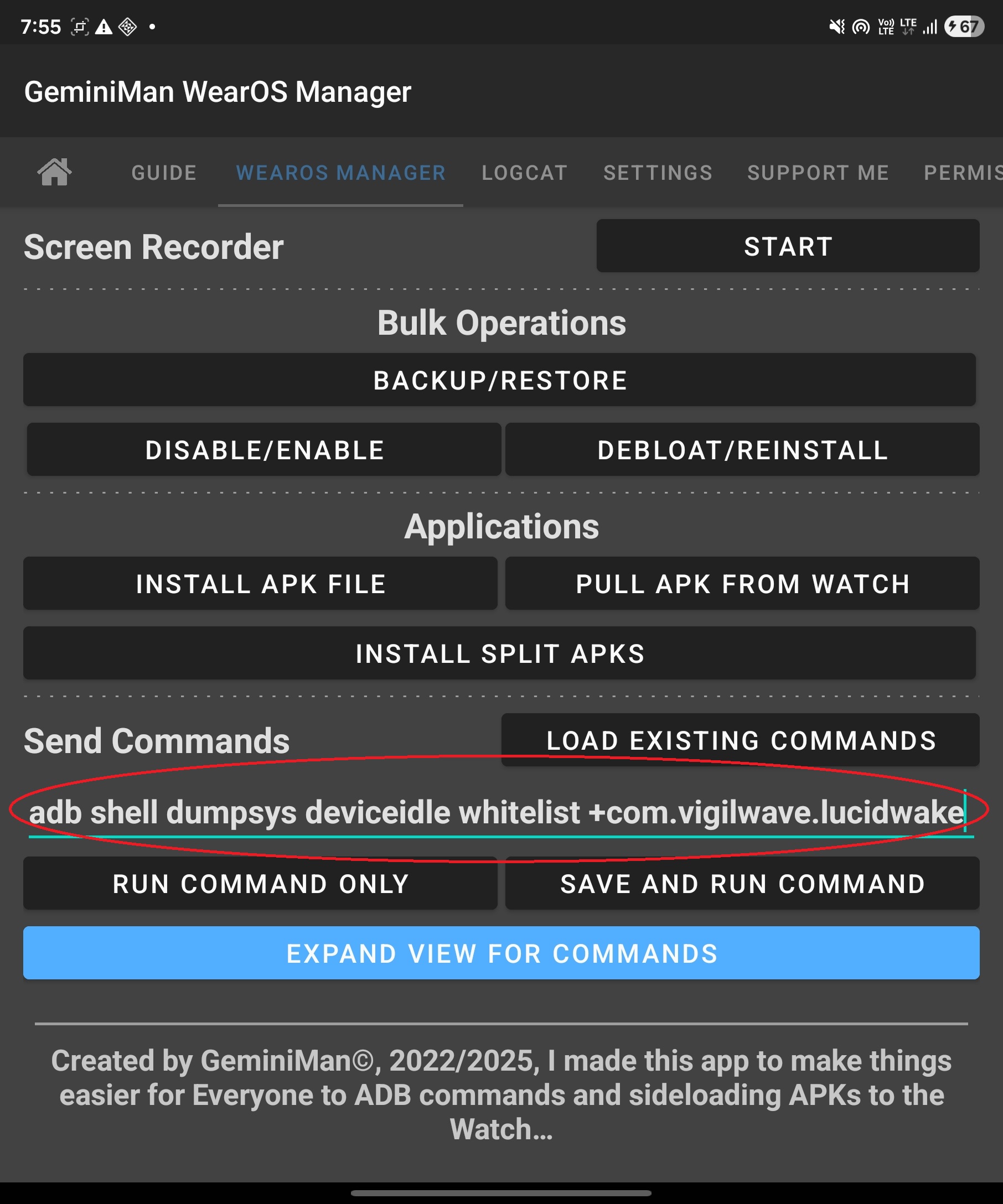 Paste and run command 1