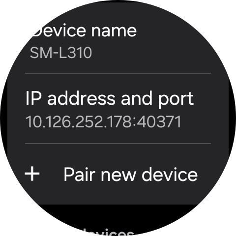 Note watch port and pair new device