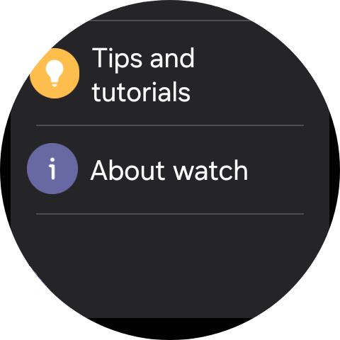 About watch settings